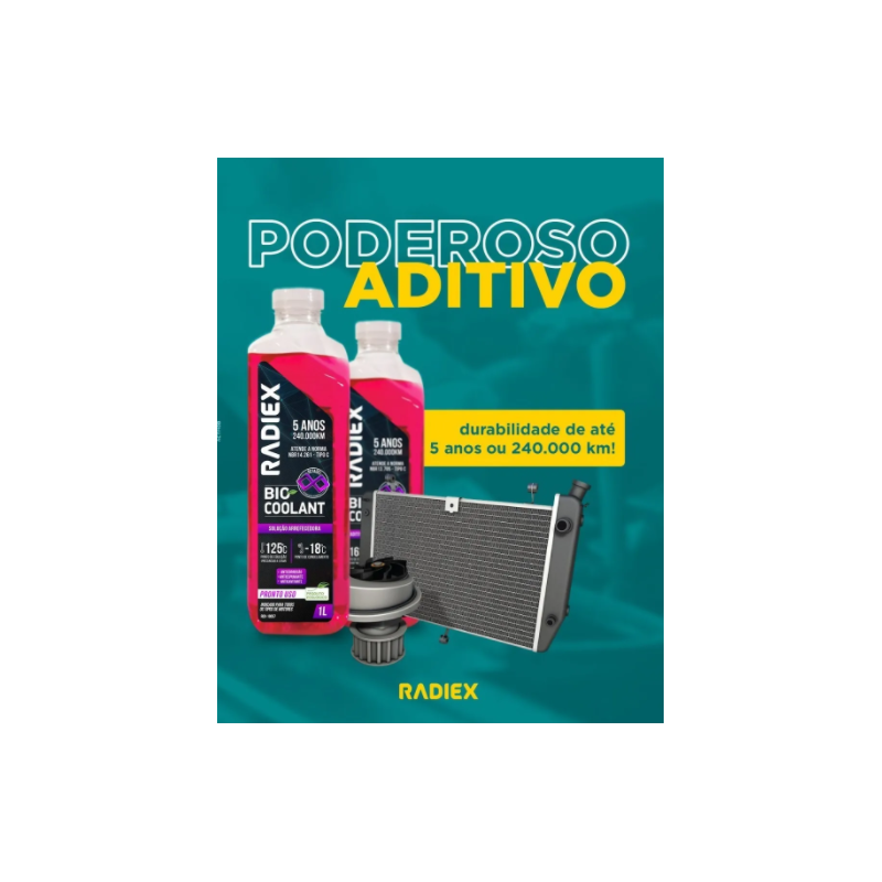 Aditivo Radiador Radiex BioCoolant Pronto Uso Octagel 1L RDX18057 2