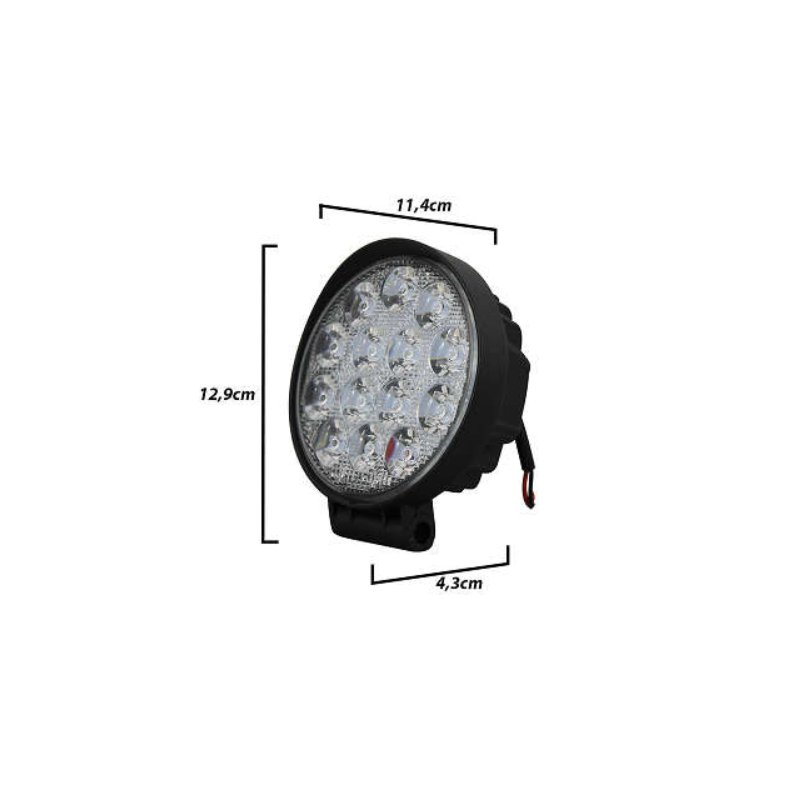farol de milha Led universal 42w Redondo 0802003 2