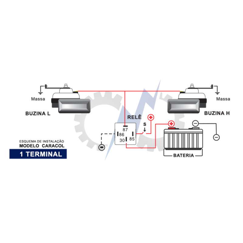 buzina caracol individual 415hz b45 12v renault 1