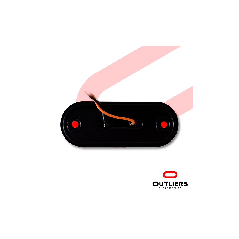 Lanterna Delimitadora Luz de Led Lateral Carreta Caminhão 3leds 5