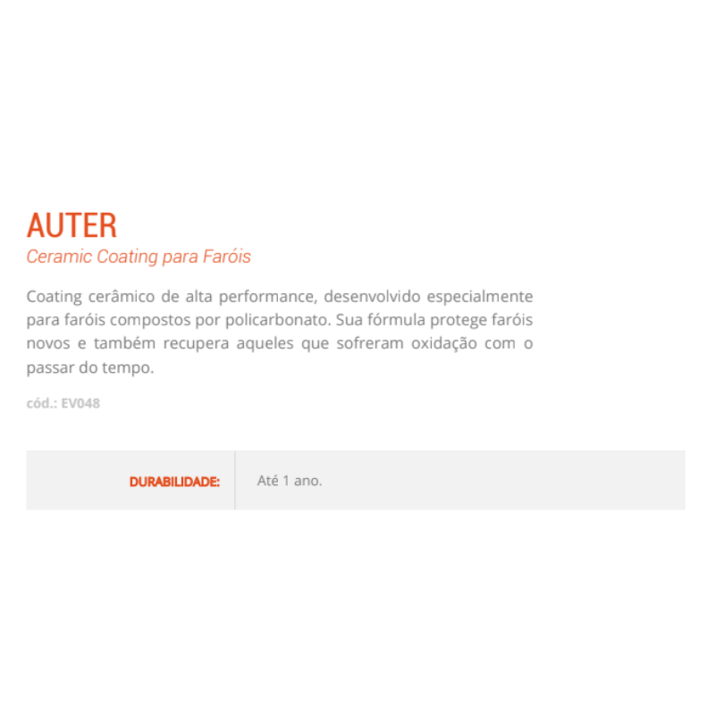 vitrificacao ceramic coating para farol auter evox 50ml 7