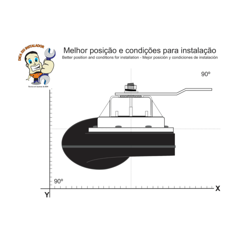 Buzina Caracol Dupla grave agudo 410hz 490hz 12v Bzm B54