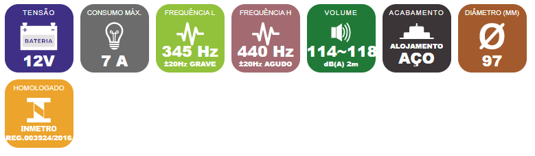 buzina dupla 345hz 440hz 12v bzm b60 som mercedes