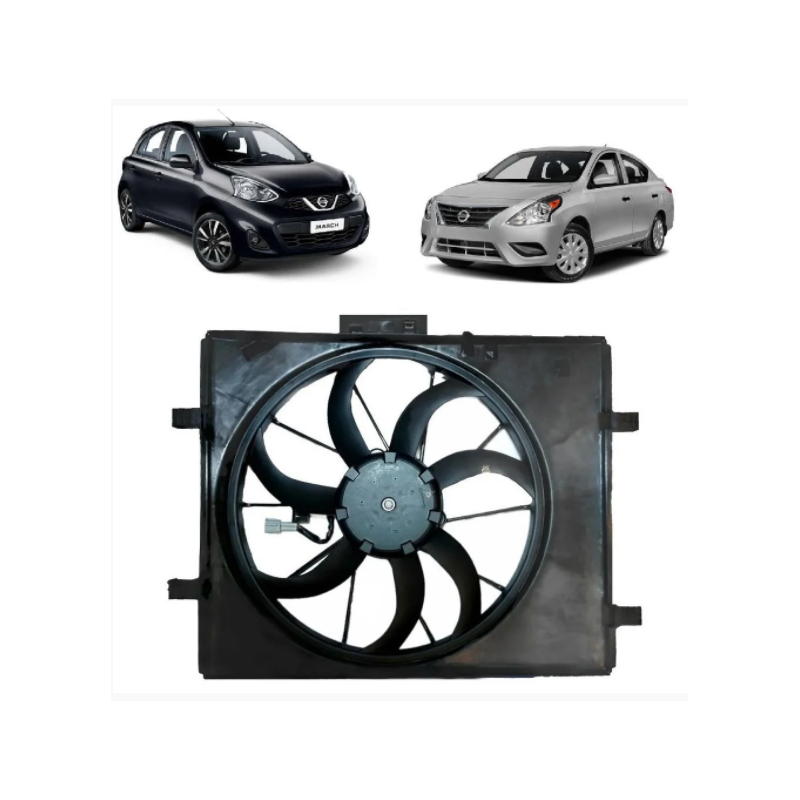 eletroventilador com defletor radiador nissan versa march 2014 mq 0858 multiqualita 1