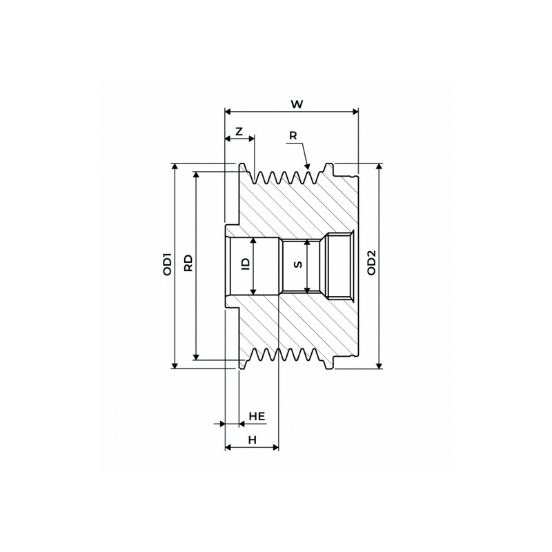 polia roda livre amarok fox golf multivan passat polo superb ibiza a3 a4 a5 a6 bzm 1029 3