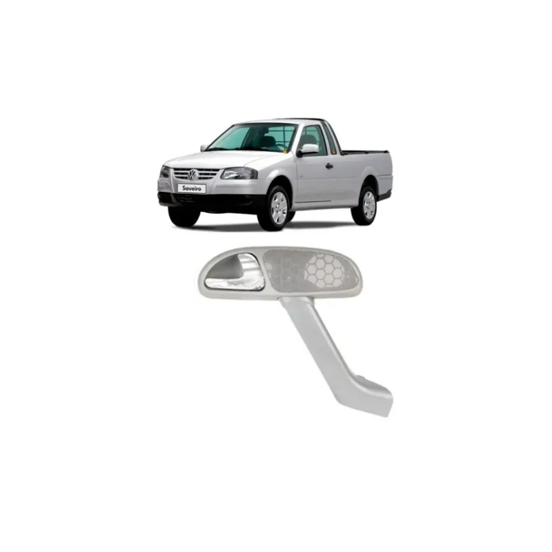 apoio puxador de porta lado direito gol saveiro parati g3 cinza com macaneta cromada db051d 1