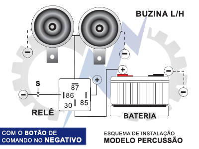 buzina dupla grave agudo 345hz 440hz sprinter 12v b110 som mercedes 2
