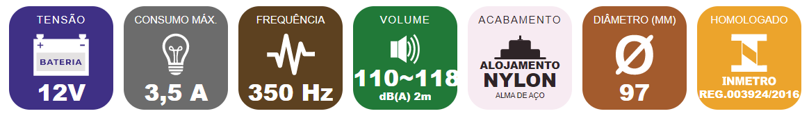 buzina individual 350hz 12v sprinter som mercedes