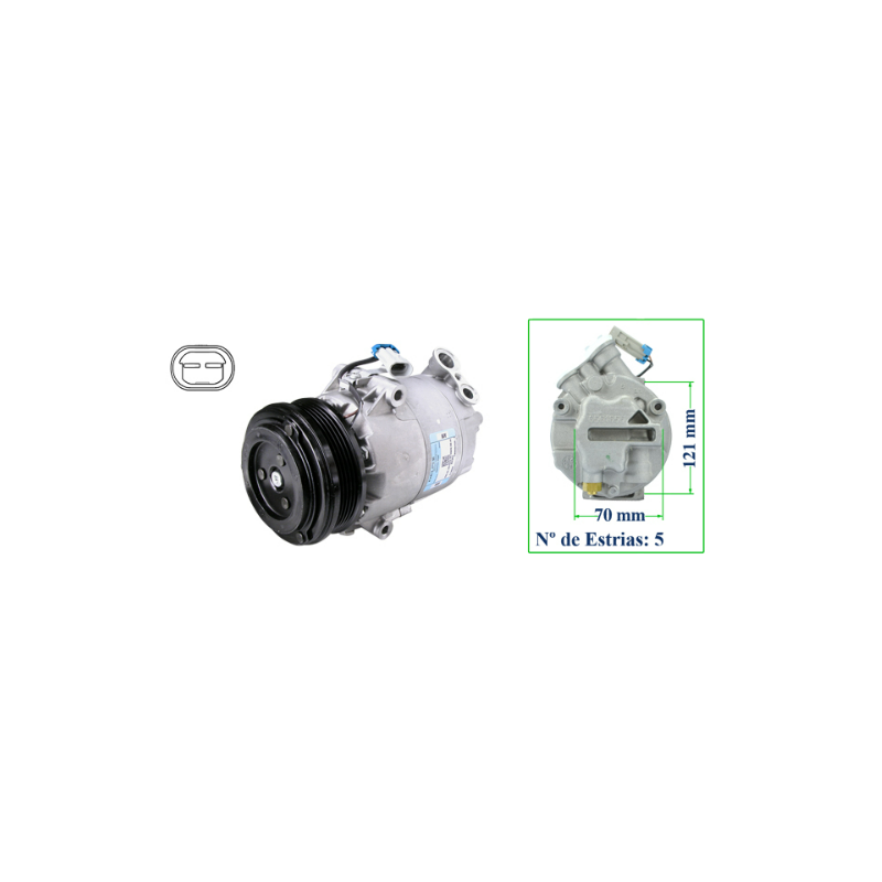 compressor delphi chevrolet corsa meriva celta stilo cs10040 10