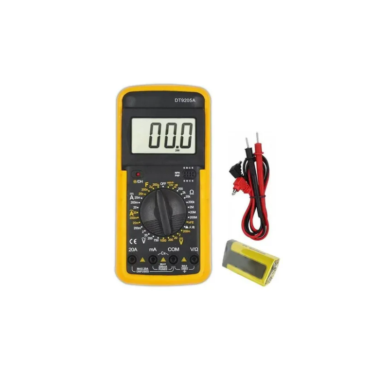 multimetro digital com display lcd dt9205a portatil profissional 7