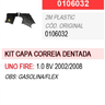 kit capa tampa protetora correia dentada fiat uno fire 0106032 2mplastic