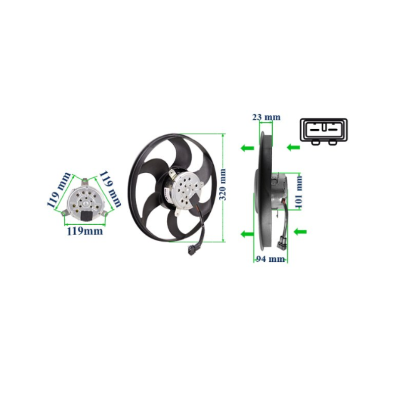 eletroventilador ventoinha gol parati saveiro mq0771 multiqualita 377959455h 5