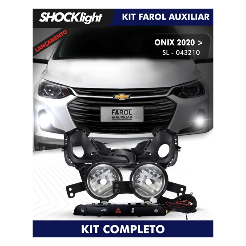 kit farol auxiliar milha onix 2020 21 22 shocklight sl 043210