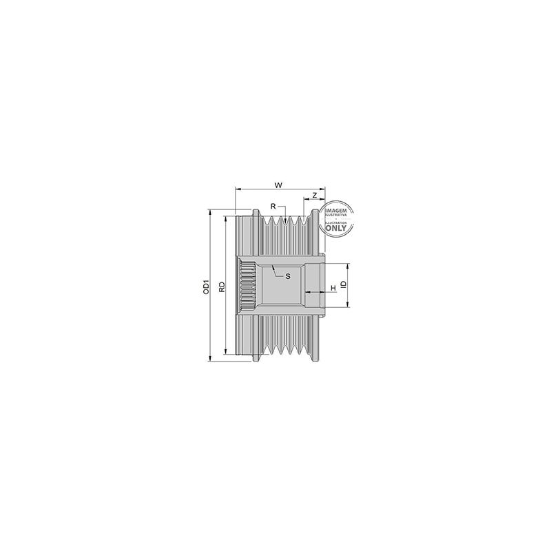 polia roda livre alternador zen 5567 toyota hilux sw4 land cruiser 4