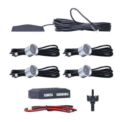 Sensor de Estacionamento 4 Pontos Prata - Traseiro 22MM S/Plug