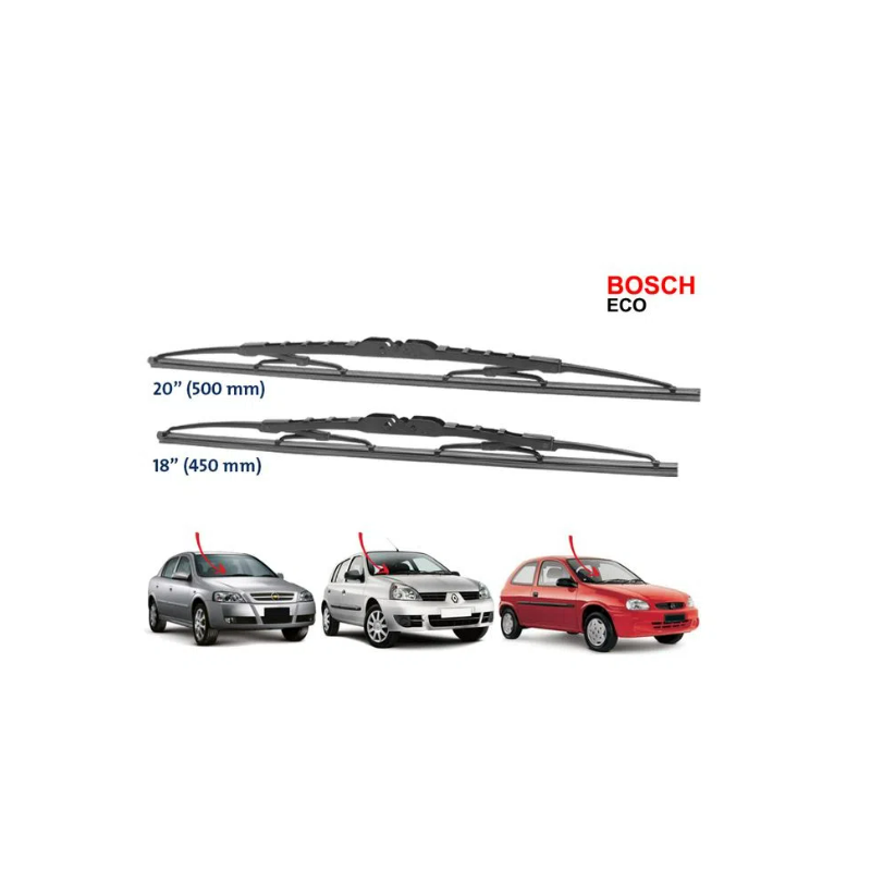 par de palheta dianteira bosch eco b057 20 18 polegadas corolla astra corsa clio 1