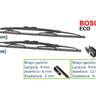 par de palheta dianteira bosch eco b057 20 18 polegadas corolla astra corsa clio 2