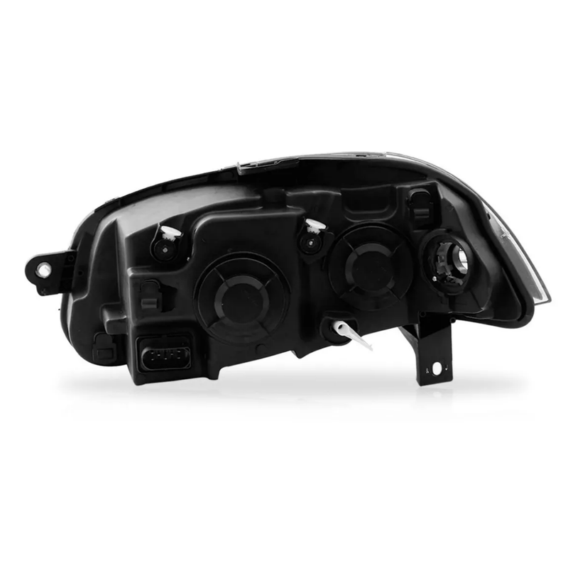 farol principal dianteiro palio siena strada lado direito preto aro cromado bola 16816 rf 4